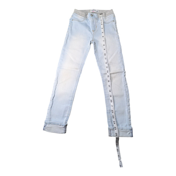 JORDACHE - Girls Jeans-Light Blue-Elastic Waist for a Comfy Fit-Size 7 -Preowned - Picture 2 of 9